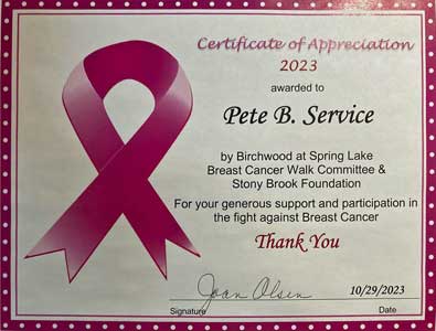 Award Breast Cancer Walk Committee